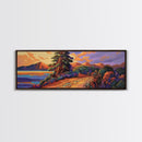 Sunset Trail, Mountain Path, Vibrant Nature, Canvas Print, Colorful Landscape Art, Rustic Home Decor, Fall Living Room Wall Art
