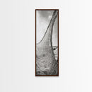 Fishing Net, Coastal Weave, Nautical Wall, Canvas Print, Seaside wall decor, Rustic marine art, Neutral tones, Beach house living room piece