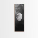 Floating Leaf, Autumn Stillness, Water Reflection, Framed Canvas Print, Fall inspired decor, Bathroom minimalist art, Botanical nature gift
