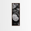 Zen Circle Stone, Forest Texture, Nature Balance, Canvas Print, Rustic Bathroom Decor, Earthy Wall Art, Minimalist Natural Style