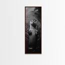 Cute Otter, Wildlife Charm, Animal Portrait, Black White Art, Canvas Print, Kids Room Wall Art, Woodland Nursery, Nature Lover Gift