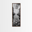 Rocky Ocean Cove, Peaceful Coastal Passage, Zen Nature Art, Framed Canvas Print, Bathroom Print, Coastal Entryway Wall Art, Beach House Decor