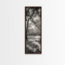 Autumn Forest Light, Peaceful Woodland Canopy, Fall Vibes Scene, Framed Canvas Print, Cozy Living Room Art, Entryway Wall Art