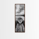 Rowboat Reflection, Still Water, Lake Life, Canvas Print, Rustic Cabin Wall Art, Nature Photography, Bedroom Art, Den Lakehouse Decor