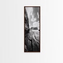 Ocean Cliffs, Moody Coast, Nature Wall Art, Canvas Print, Modern Coastal Decor, Minimalist Seascape, Bathroom or Bedroom Artwork