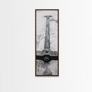 Rusted Anchor, Beach Texture, Metal Detail, Framed Canvas Print, Industrial Coastal Wall Art, Nautical Bathroom Print, Office Decor