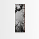 Tidal Pool, Coastal Rock, Still Water, Natural Texture, Framed Canvas Print Earth Tone Decor, Zen Bathroom Art, Modern Minimalist Nature Wall Print