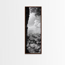 Ocean Cave View, Coastal Water Art, Dreamy Nature Escape Print, Bathroom or Bedroom Decor, Framed Canvas Print, Tranquil Seascape