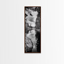 Forest Reflection, Lake Stillness, Tranquil Pines, Nature Calm, Black and White Canvas Print, Bedroom Wall Art, Cabin Vibes