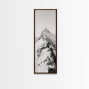 Alpine Peak, Snow Summit, Rugged Path, Canvas Print, Adventure Wall Decor, Minimalist Nature Art, Winter Landscape Photography