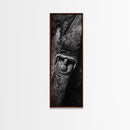 Leather Strap, Worn Texture, Rustic Detail, Framed Canvas Print, Industrial Wall Decor, Masculine Style, Close-Up Texture Art