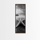 Ocean Star, Sea Life, Coastal Serenity, Marine Beauty Framed Canvas Print, Beach House Wall Art, Coastal Nautical Bathroom Decor