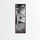 Tropical Beach, Surfboard Scene, Coastal Palms, Island Vibes, Canvas Print, Beach House Art, Summer Wall Decor, Boho Style