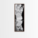 Tidepool Reflection, Ocean Mirror, Seaside Tranquility, Coastal Landscape, Framed Canvas Print, Spa Bathroom Wall Art, Minimalist Decor