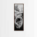Ocean Vortex, Surreal Wave, Abstract Seascape, Dramatic Sea, Canvas Print, Statement Art, Modern Living Room Wall Art, Bold Decor