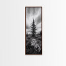 Lone Pine Tree, Forest Mood, Wilderness Art, Framed Canvas Print, Minimalist Wall Decor, Cabin Art, Neutral Fall Tones, Nature Lover Gift
