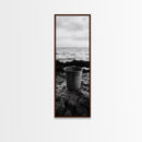 Metal Cup, Shoreline Still Life, Rustic Seaside, Canvas Print, Vintage Aesthetic, Coastal Kitchen Wall Art, Minimal Beach Mood