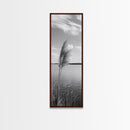 Lakeside Grasses, Windy Waterscape Print, Minimal Nature Art, Calm Landscape Decor, Bathroom or Office Wall Art, Canvas Print