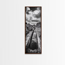 Stone Water Channel, Ancient Pathway Art, Moody Landscape Photography, Historical Wall Decor, Study or Hallway Accent, Canvas Print