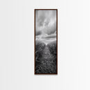 Wheat Field Trail, Countryside Autumn Path, Rustic Farm Landscape, Tranquil Earthy Wall Art, Bedroom or Hallway, Canvas Print