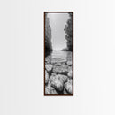 Crystal Cove, Reflections Water, Seaside Stones, Canvas Print, Tranquil Coastal Wall Art, Beach Bathroom Decor, Minimalist Style