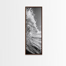 Curling Wave, Ocean Spray, Coastal Energy, Canvas Print, Surf Wall Art, Beach House Decor, Modern Minimalist Ocean Photography