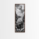Lake Reflection, Mountain View, Cloud Mirror, Canvas Print, Peaceful Nature Scene, Bedroom Wall Art, Modern Rustic Landscape Decor