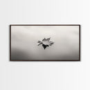 Autumn Leaf, Tranquil Water, Floating Serenity, Soft Tones Nature Art, Canvas Print, Fall Bedroom Wall Art, Minimalist Style