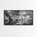 Glacier Wall Reflection, Dramatic Ice Valley Scene, Wilderness Nature Print, Framed Canvas Print, Den Wall Art, Moody Decor
