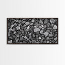 Natural Stone Texture, Dark Rock Pattern, Earthy Wall Background, Canvas Print, Office Wall Art, Modern Industrial Style, Minimalist Style