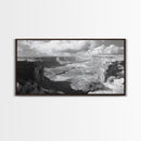 Desert Canyon Vista, Monument Valley View, Rugged Landscape Photography, Framed Canvas Print, Western Living Room Wall Art