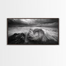 Ocean Rope Coil, Stormy Sea Art, Nautical Wall Decor, Coastal Photography, Canvas Print, Moody Ocean Art, Bathroom Wall Art, Nautical Home Decor