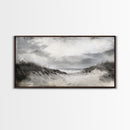 Coastal Dunes Path, Windy Beach Scene, Ocean Wall Art, Nature Landscape, Framed Canvas Print, Rustic Decor, Entryway Wall Art