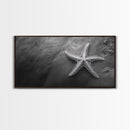 Ocean Starfish, Seashore Calm, Coastal Nature Print, Beach Zen Decor, Framed Canvas Print, Minimalist Bathroom Art, Ocean Wall Piece