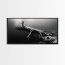 Underwater Tree, Ocean Roots, Nature Surrealism, Canvas Print, Moody Nautical Decor, Bathroom Wall Art, Black And White Abstract Art