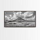 Volcano Peak, Dramatic Clouds, Nature Power, Canvas Print, Mountain Wall Art, Office Nature Photography, Landscape Fine Art Print
