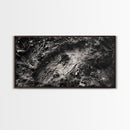 Animal Track Print, Nature Scene, Forest Ground, Autumn Photography, Framed Canvas Print, Rustic Cabin Wall Art, Earth Tone Decor