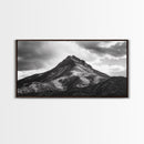 Mountain Peak, Majestic Range, Moody Skies, Canvas Print, Wilderness Wall Art, Cabin Decor, Adventure Style, Nature Inspired Room