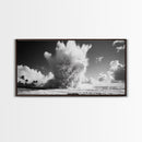 Ocean Wave Explosion, Tropical Beach Scene, Dramatic Nature Photography, Framed Canvas Print, Modern Coastal Wall Art, Bold Statement Decor