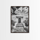 Desert Doorway, Rustic Adobe, Southwestern Style, Framed Canvas Print, Entryway Art, Neutral Wall Art, Minimalist Home Decor