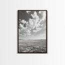 Open Sky, Serene Plains, Summer Day, Canvas Print, minimalist landscape art, farmhouse decor, bedroom wall art, neutral tones