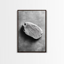 Primitive Rock, Shadow Texture, Minimal Earth Tone, Framed Canvas Print, Zen Wall Art, Office Decor, Neutral Modern Aesthetic