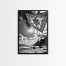 Sunlit Beach, Boho Tapestry, Relaxed Seaside, Canvas Print, Tropical Wall Art, Vacation Home Decor, Modern Boho Vibes, Beach House Wall Decor