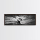 Dolphin Ocean Art, Playful Sea Animal Print, Modern Coastal Decor, Framed Canvas Print, Bathroom Wall Art, Nature Photography