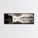 Sea Stack, Stormy Sky, Coastal Reflections, Canvas Print, Pacific Northwest Wall Art, Dramatic Seascape, Autumn Home Accent