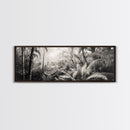 Jungle Light, Nature Vibe, Wild Forest, Framed Canvas Print, Boho Wall Art, Office Wall Decor, Earthy Tones Art, Rainforest Wall Print