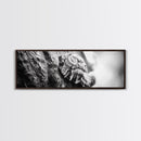 Tree Fungus, Natural Texture, Close-Up Growth, Wood Grain, Framed Canvas Print, Nature Wall Art, Boho Bedroom Decor, Botanical Print