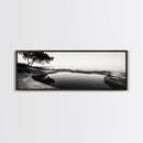 Seaside Pool, Nature Reflections, Calm Coastline, Canvas Print, minimalist zen wall art, spa bathroom decor, peaceful landscape photography