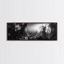 Kelp Forest, Underwater Magic, Ocean Depths, Framed Canvas Print, Marine nature photography, Bathroom wall decor, Moody coastal aesthetic