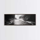Ocean Cliff Passage, Dramatic Seascape Art, Moody Coastal Photography, Canvas Print, Dark Academic Wall Decor, Bedroom Statement Piece